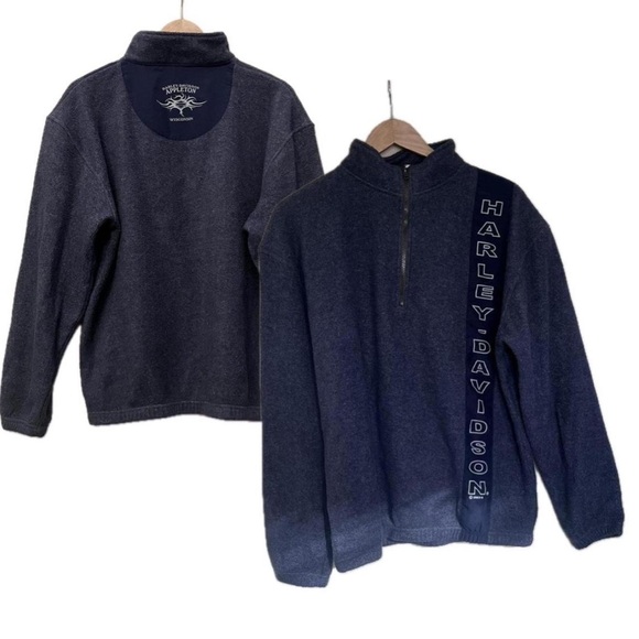 Vertical Harley Davidson quarter zip - Picture 1 of 6